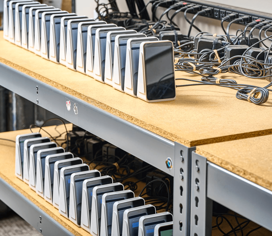 Fello configures and tests the devices